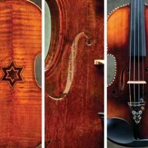 Details of the violins. RNS photo by Ziv Shenhav 