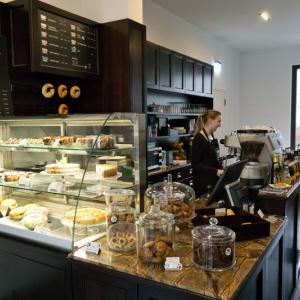 Cafe Elfenbein in Berlin, certified to be Kosher and serves foods like bagels an