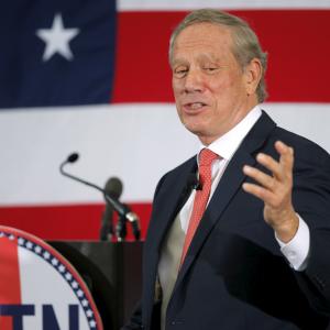 Former New York Gov. George Pataki speaks in Nashua, N.H on April 17, 2015. Imag