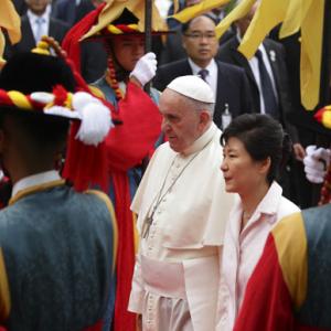 Pope Francis and South Korean President Park Geun-hye on Thursday (August 14). I