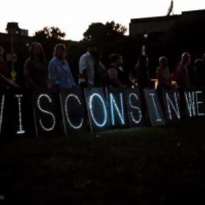 Aug. 5, 2012 vigil in Wisconsin, RNS photo by Lacy Landre