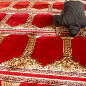 A man prays at the Islamic Cultural Center in Newark, included on a surveillance