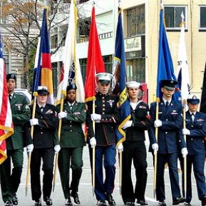 A Veterans Day parade.