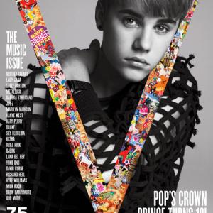 Bieber on the cover of the Spring 2012 issue of V Magazine. 