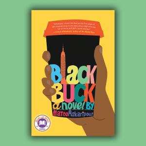 The cover of Black Buck is a coffee cup with the words Black Buck in colorful letters.