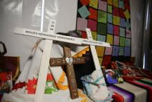 Mementos in the fasting tent in remembrance of those who have come before us. Photo: Sojourners/Brandon Hook