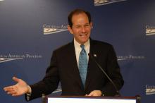 Former New York Gov. Eliot Spitzer at an event at the Center for American Progress. Photo Courtesy RNS/Flickr. Photo Courtesy RNS/Flickr.