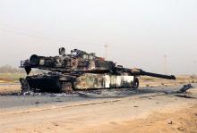 An overturned tank. Photo by Erik S. Hansen, via Wikimedia Commons