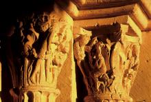detail of a column from the inside portal of Saint-Madeleine basilica in Vézelay. Photo by Bertrand Rieger/Getty Images. Photo by Bertrand Rieger/Getty Images.