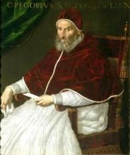 Pope Gregory XIII, portrait by Lavinia Fontana. Via Wikipedia Commons Via Wikipedia Commons