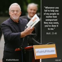 Jim Wallis at the Faithful Filibuster. Photo and illustration by Brandon Hook / Sojourners Photo and illustration by Brandon Hook / Sojourners