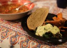 An example of a meatless meal prepared by Sojourners staff. Photo: Ben Sutter/Sojourners