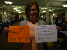 Christin Fawcett shares her Sojourners story at Ecumenical Advocacy Days 2014