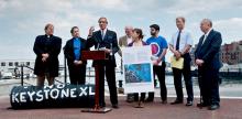 Richard Cizik at the anti-Keystone Faith Rally in Boston. Photo by © Steven Edson Photo by © Steven Edson