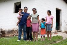 Growers First coffee farmer, Rito Sierra with his wife, Maria, and four of their five children. Growers First coffee farmer, Rito Sierra with his wife, Maria, and four of their