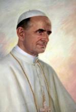 A painting of Pope Paul VI, who issued the Humanae Vitae encycical in 1968. Religion News Service file photo by Rene Shaw