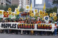 Participants in the People's Climate March in NYC, Sunday September 21. Image via a katz/shutterstock.com Participants in the People's Climate March in NYC, Sunday September 21. Image vi