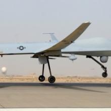 A predator drone takes off from Balad Air Base in Iraq. Photo courtesy of Everett Historical via Shutterstock / RNS Photo courtesy of Everett Historical via Shutterstock / RNS