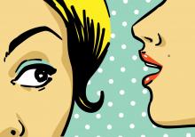 Hushed speaking illustration, lavitrei/ Shutterstock.com Hushed speaking illustration, lavitrei/ Shutterstock.com