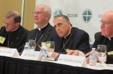 Archbishop Joseph E. Kurtz (center left) of Louisville, Ky. RNS photo by David Gibson