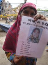 Ranjana Akhter, 35, holds a picture Wednesday of her missing daughter. Photo by Calum MacLeod/USA Today. Photo by Calum MacLeod/USA Today.