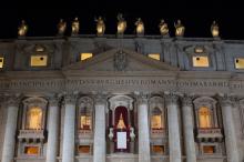 Newly elected Pope Francis appears on the central balcony of St. Peter’s Basilica in Vatican City. Photo courtesy RNS. Photo courtesy RNS.