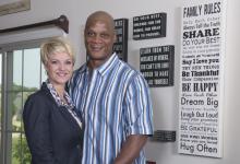 Former MLB player Darryl Strawberry, right, and his wife Tracy pose for a portrait at their home. Photo courtesy RNS. Photo courtesy RNS