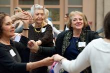 Women dance during an annual women’s seder at Congregation Beth El in Bethesda, Md. Photo via Sait Serkan Gurbuz / RNS Photo via Sait Serkan Gurbuz / RNS