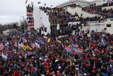 A mob of Trump supporters and insurrectionists storm the Capitol on Jan. 6.