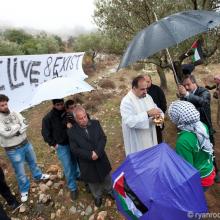 Palestinian Christians hold mass near Bethlehem to protest construction of Israe