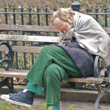 "Homeless and Cold" in New York City's Lincoln Square, 2010. Image via Wylio http://bit.ly/t8fOzE "Homeless and Cold" Image via Wylio http://bit.ly/t8fOzE