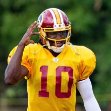 DC's new QB: Robert Griffin III. Image via Wikimedia Commons: http://commons.wikimedia.org/wiki/File:Robert_Griffin_III.jpg Washington's new quarterback: Robert Griffin III
