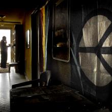 Rabbi Allen Secher at his synagogue in Whitefish, Montana. Image via www.thenakedrabbi.com.