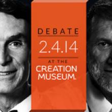 Promotion photo for the debate between Bill Nye and Ken Ham. Photo courtesy of http://www.answersingenesis.org/ Via RNS.