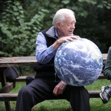 Jimmy Carter with his grandson, Hugo Wentzel, 10, in 2009. Photo via Wylio http://bit.ly/zQs4Q4 Jimmy Carter with his grandson in 2009. Image via http://bit.ly/zQs4Q4