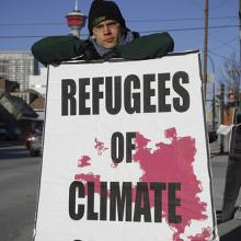 Demonstrator at a climate change rally in Calgary, Canada, 2007. Image via Wylio http://bit.ly/vZsCIN Demonstrator at a climate change rally in Calgary, Canada, 2007. Image via Wylio