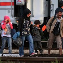 Syrian refugee family in Croatia, Sept. 17. Syrian refugee family in Croatia, Sept. 17.